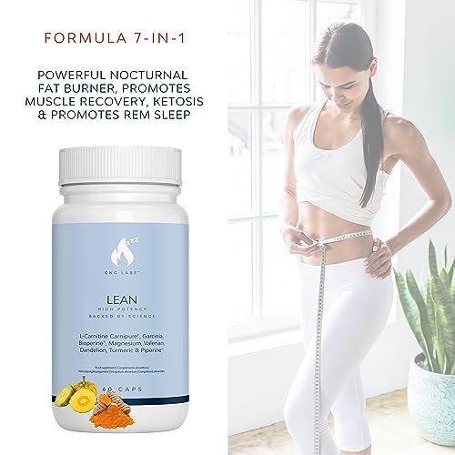Fat Burner Lean, Night Shred, Night time Fat Burner, Weight Loss Pills That Work Fast, Fat Burners for Women Weight Loss, Diet Pills That Work for Women and Men, Caffeine-Free, 100% Natural and Vegan