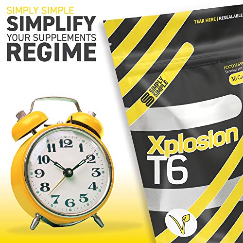 Simply Simple T6 Xplosion Fat Burners Vegetarian Safe Slimming & Diet Food Supplements | Increases Metabolism & Energy with Added Vitamin B, Vitamin D & Caffeine Weight Loss Pills Made in UK