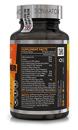 Extreme Fat Burner Max – G²CB™ Advanced T5 Thermo Supplement Diet Pills for Weight Loss & Metabolism | B12, L-Carnitine, Green Tea & Guarana - 30 Day Supply/Vegan Capsules - Made UK