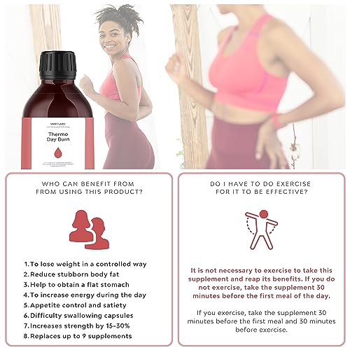 L Carnitine Thermo Day Burn, Day Shred, Daytime Fat Burner, Weight Loss That Work Fast in Liquid Form, Fat Burners for Women Weight Loss & Men, Appetite & Hunger Control, Formula 9-in-1 & 100% Natural