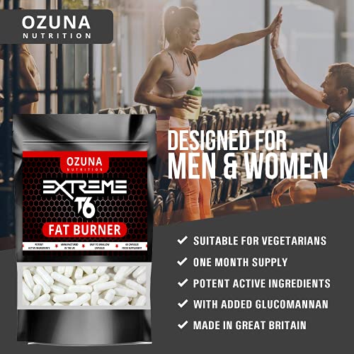 OZUNA NUTRITION Fat Burners Keto Extreme T6 Fast Weight Loss Pills Diet Slimming | 60 Capsules