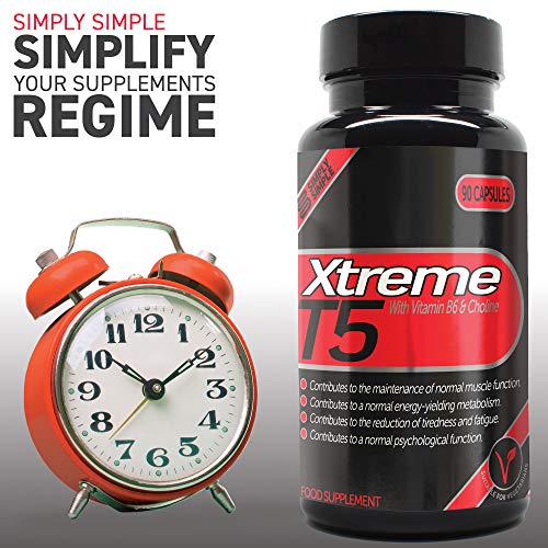 Simply Simple T5 Xtreme Fat Burners Vegan Safe T5 Diet Pills | Vit B6, D & Choline