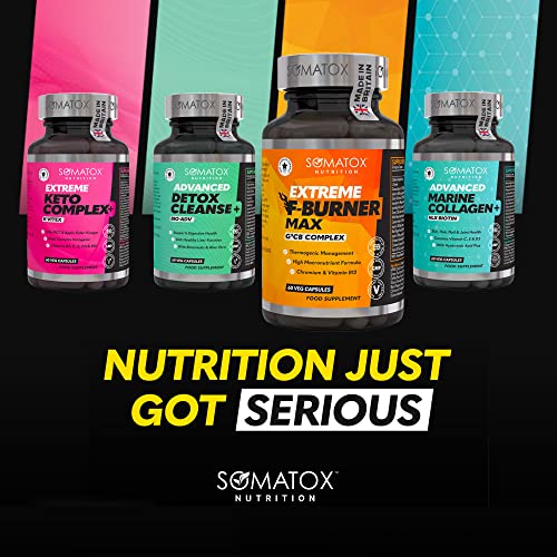 Extreme Fat Burner Max – G²CB™ Advanced T5 Thermo Supplement Diet Pills for Weight Loss & Metabolism | B12, L-Carnitine, Green Tea & Guarana - 30 Day Supply/Vegan Capsules - Made UK