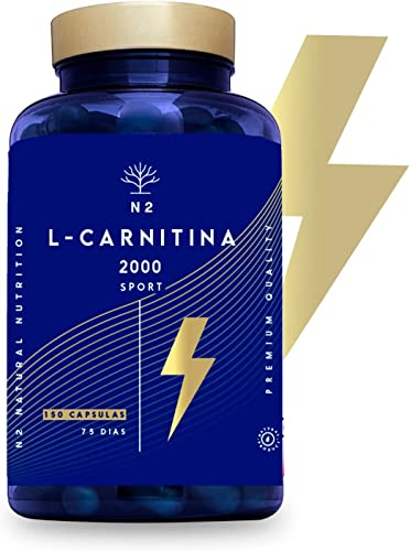 Natural L CARNITINE 2000mg. 150 Capsules 75 Days. High Concentration Fat Burner Pills. Improves Sports Performance. Weight Loss, Energy Resistance. CE Manufactured. N2 Natural Nutrition