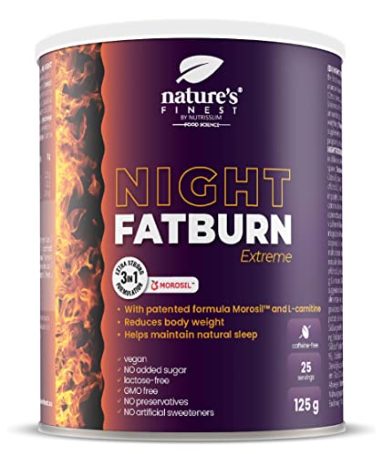 Nature's Finest Night FatBurn Extreme | Weight Loss Supplement to Slim Fast | Proven and 3rd Party Tested Fat Burner with Morosil, L-carnitine and Valerian | Lose Weight While You Sleep