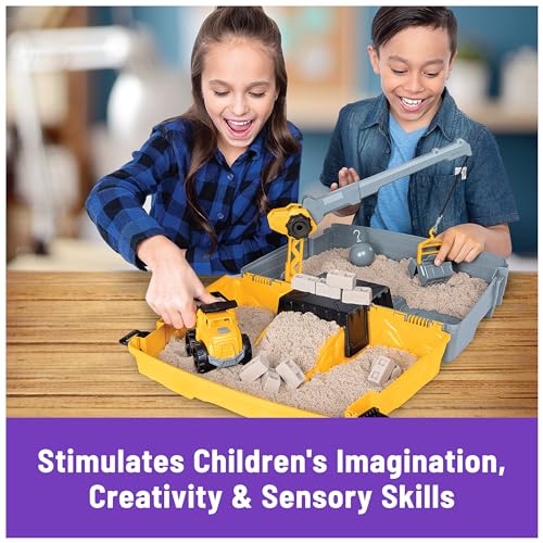 Construction Site Folding Sandbox with Kinetic Sand (8 words)