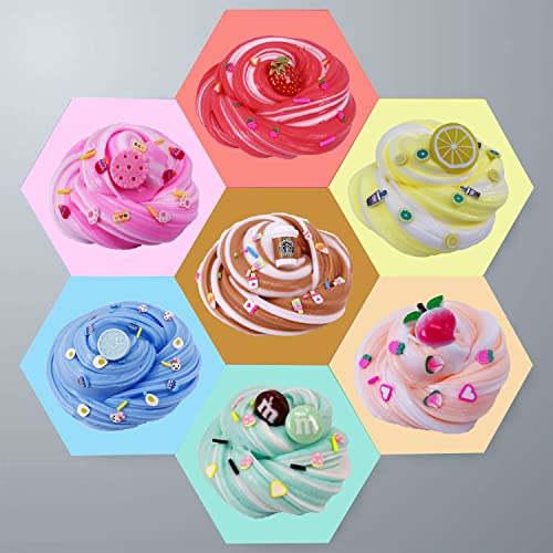 7-Pack Brehenzo Butter Slime: Dual Color DIY Toy