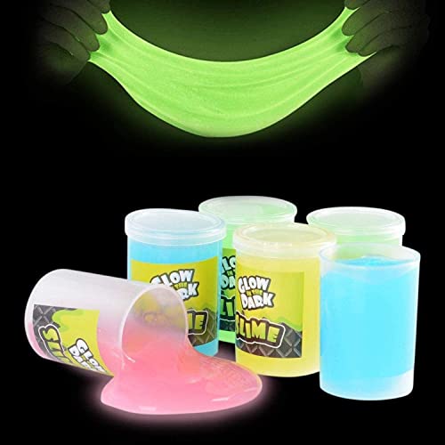 Glow in The Dark Slime - 6 Pack - Assorted Neon Colors
