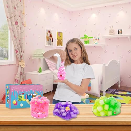 15-pack Jelly Cube Slime Kit: Ultra Soft, Fun Birthday Gift