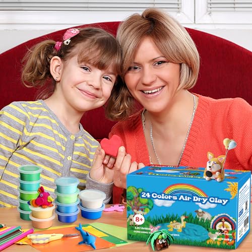 24 Colors ifergoo Modeling Clay Kit - Ultra Light Clay