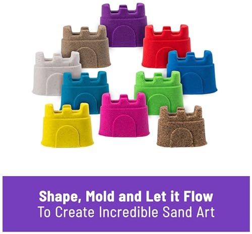 Kinetic Sand, 10-Colour Castle Containers – Non-Toxic Educational Toy