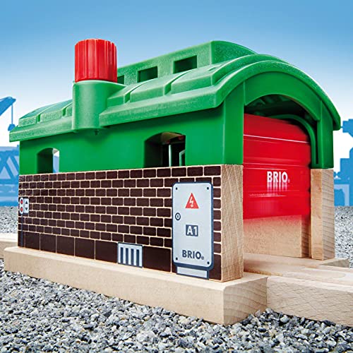 Wooden Train Garage Toy for Kids Age 3+