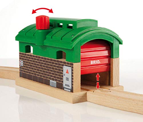 Wooden Train Garage Toy for Kids Age 3+