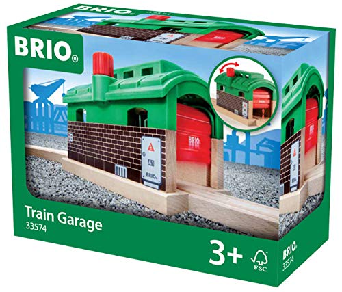 Wooden Train Garage Toy for Kids Age 3+