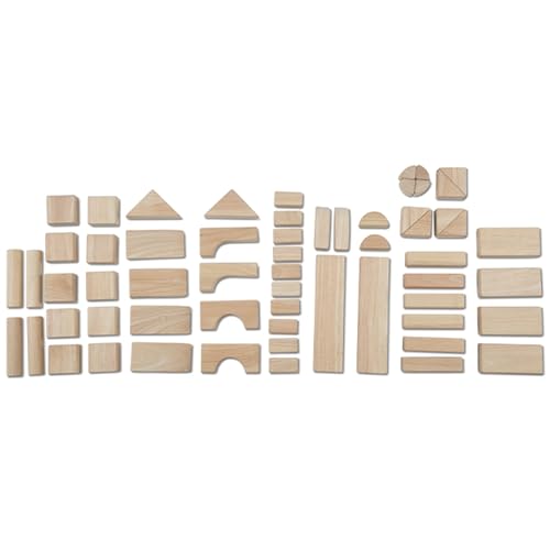 Melissa & Doug Solid-Wood Building Blocks - 60 pcs