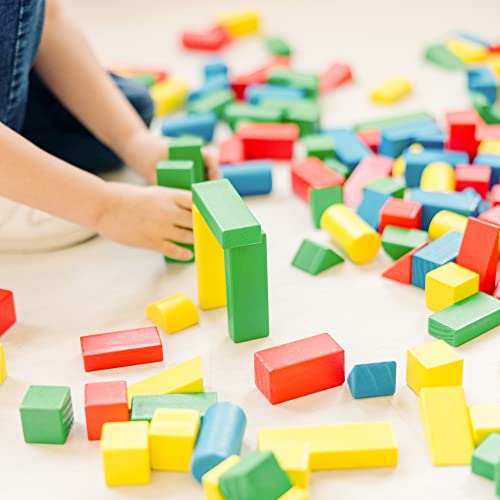 Melissa & Doug Building Set: 100 Wooden Blocks, Multicolor