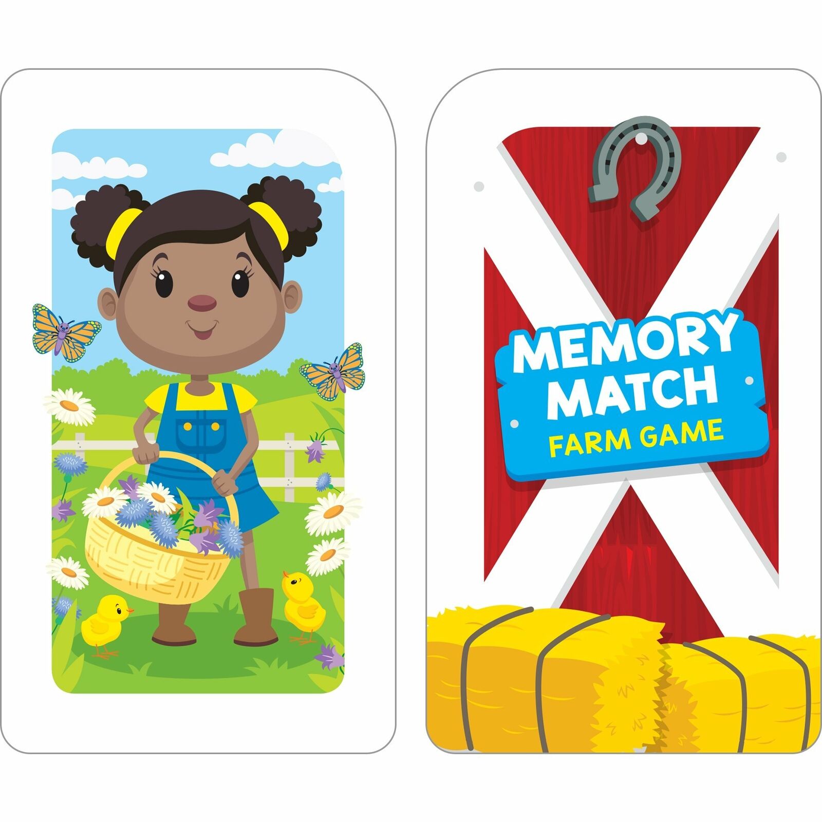 Farm Animals Memory Game for Toddlers and Kids
