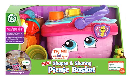 LeapFrog Pink Picnic Basket with Shapes & Sharing