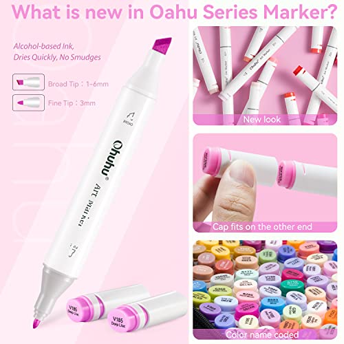 Ohuhu Dual Tipped Art Markers - 100 Colors