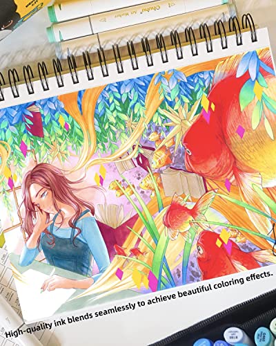 Ohuhu Dual Tipped Art Markers - 100 Colors