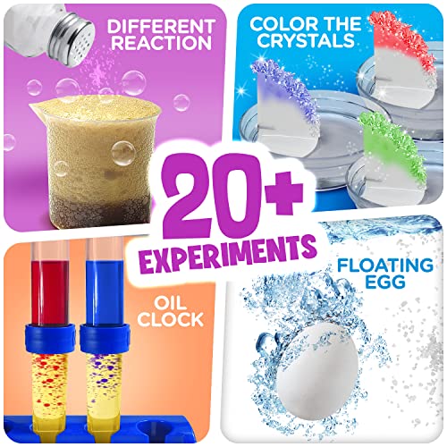 Science Kit with Lab Coat - 20+ Experiments, Ages 4-6