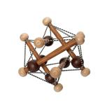 Wooden Rattle: Manhattan Toy Artful Skwish for Babies