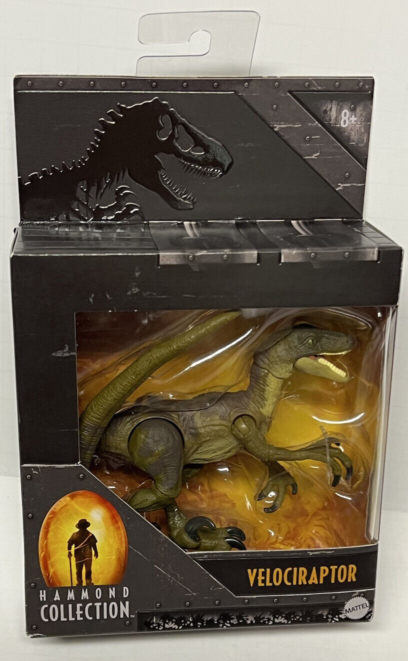 New 2021 Jurassic World Hammond Collection Velociraptor Dinosaur 3.75" Figure
