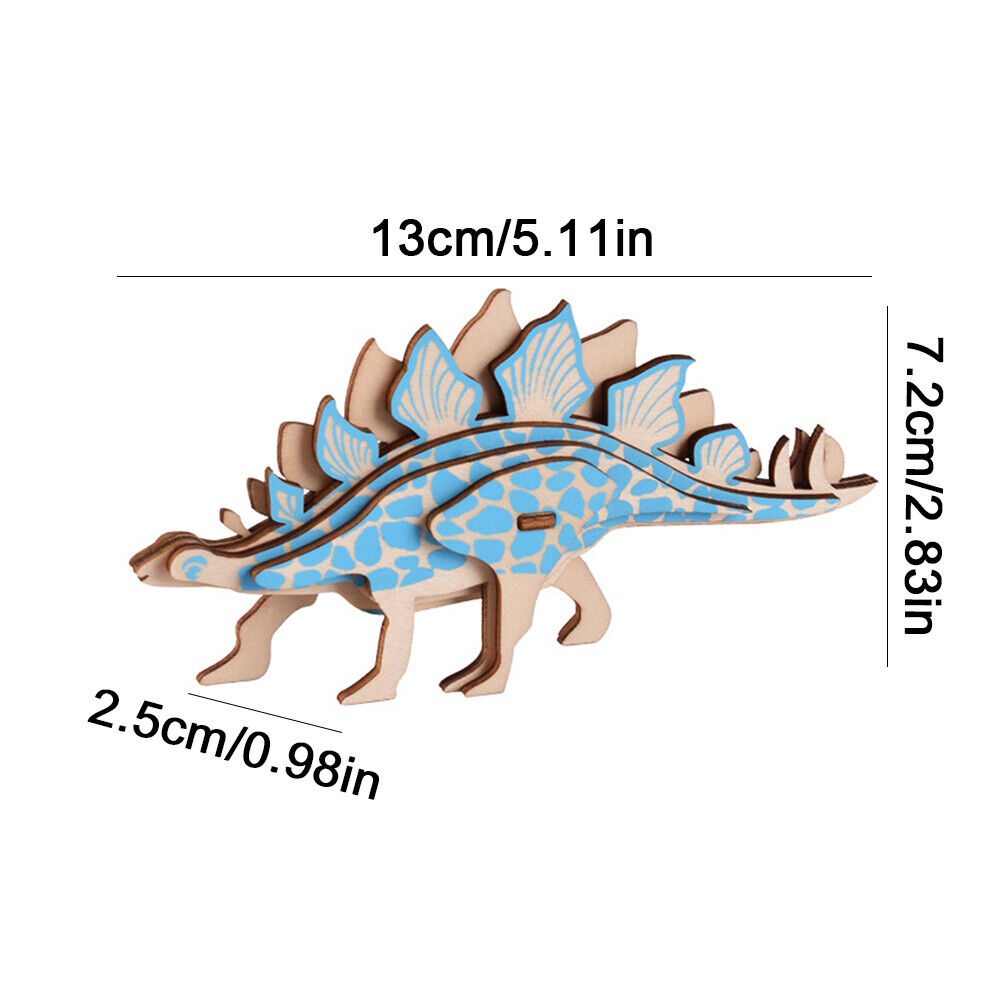 Wooden Dinosaur Skeleton Puzzle - 4 Pieces