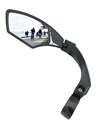 Hafny Bike Mirror, HD Glass Lens (Silver)