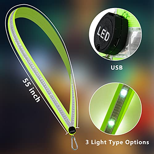 OLIKER LED Reflective Running Sash (Green)