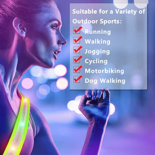 OLIKER LED Reflective Running Sash (Green)