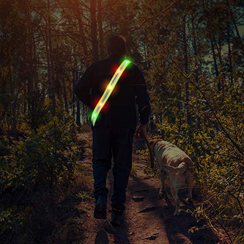 OLIKER LED Reflective Running Sash (Green)