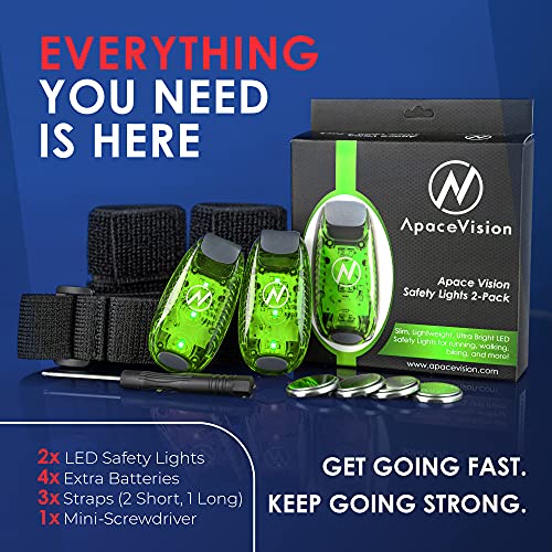 2-Pack LED Clip-on Safety Lights for Cyclists