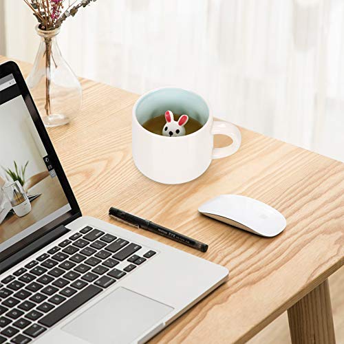 Handmade White Dinosaur 3D Coffee Mug