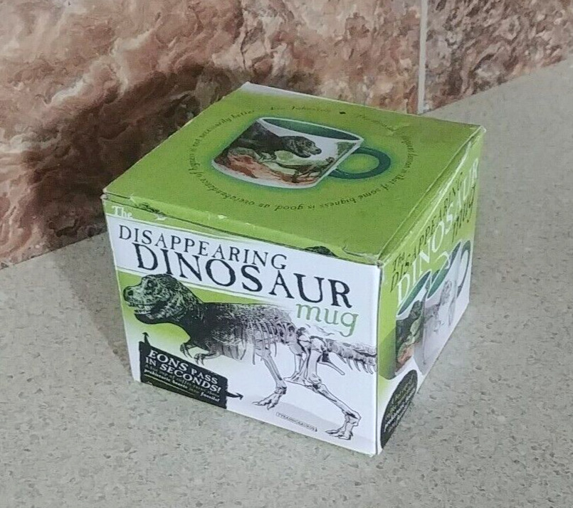 Disappearing Dinosaur Mug 2014 #1392  Unemployed Philosophers Guild  NEW