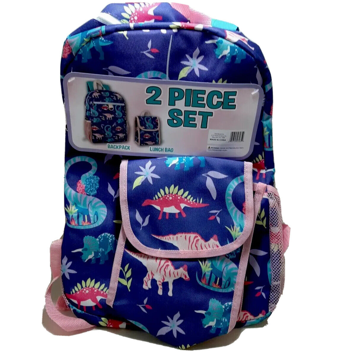 Dinosaur-theme Kids Backpack and Lunch Box Set