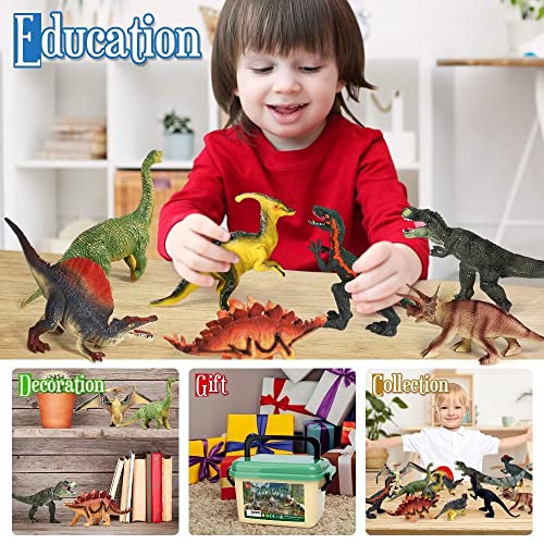 12-Piece Realistic Dinosaur Playset for Kids