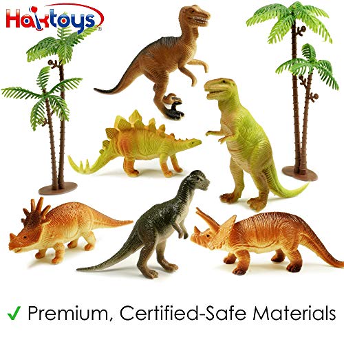 Dinosaur Figurines with Trees Set for Kids