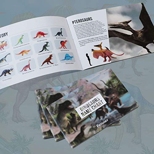 Realistic 12-Pack Dinosaur Figures with Book