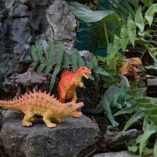 Realistic 12-Pack Dinosaur Figures with Book