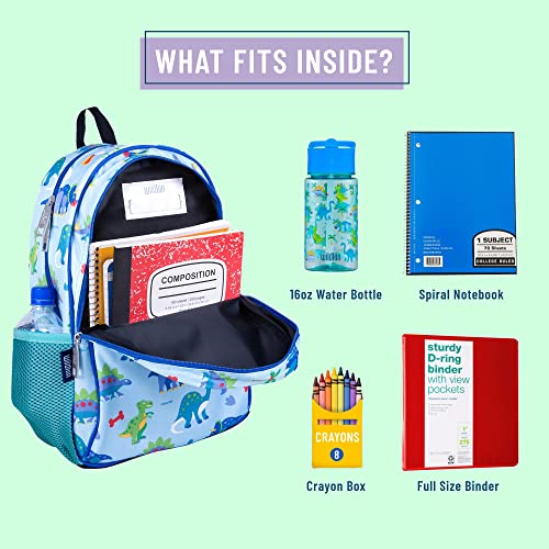 Dino-themed Children's Backpack with Padded Strap & Back