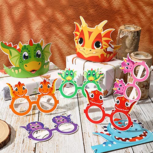 48 Pcs Dinosaur Party Hat & Glasses Set