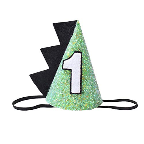 Green Dinosaur 1st Birthday Crown Hat