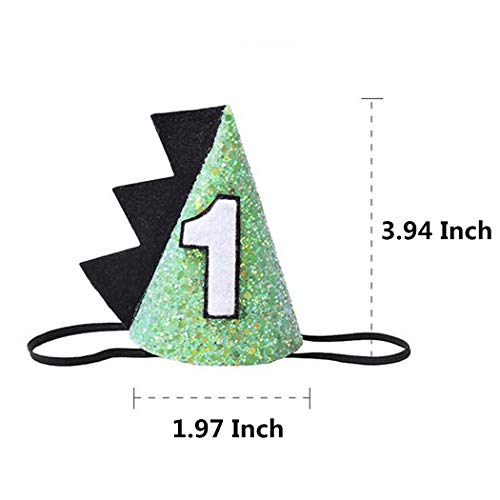 Green Dinosaur 1st Birthday Crown Hat