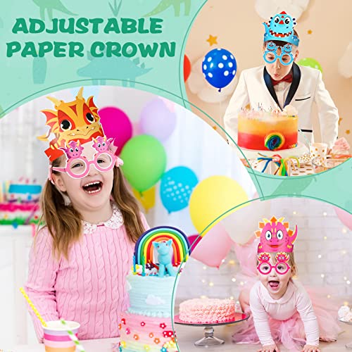 48 Pcs Dinosaur Party Hat & Glasses Set
