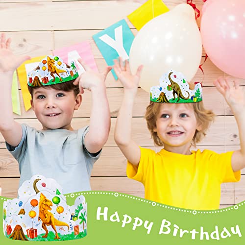 Dinosaur Party Hats - 30 Pack