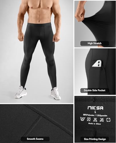 Niksa Men's Compression Running Shorts - 5 Pack