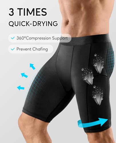 Niksa Men's Compression Running Shorts - 5 Pack