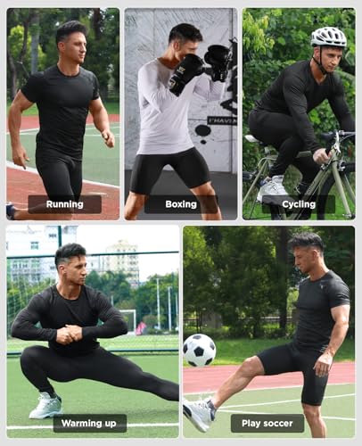 Niksa Men's Compression Running Shorts - 5 Pack