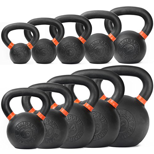 16kg Mirafit Cast Iron Kettlebell - Home Fitness